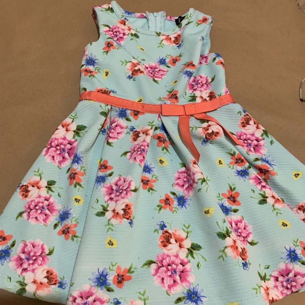 Blue ribbed 4t Easter dress